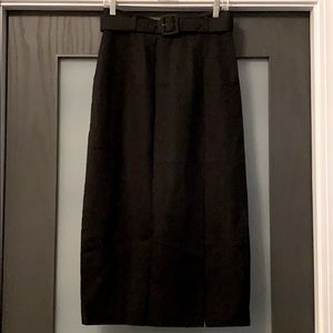 High waisted belted skirt
